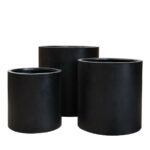 Mikonui Cylinder Planter Large Black - Image 3