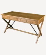 Cross Leg Two Drawer Desk - Image 5