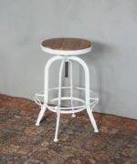 Workshop Counter Stool - White - Image 2