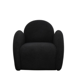 SNUGG SWIVEL ARMCHAIR - BLACK SHEARLING