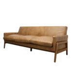 Sawyer 3 Seater Sofa Tan Leather - Image 7