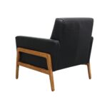Sawyer Armchair - Black Leather Armchair - Image 8
