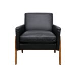 Sawyer Armchair - Black Leather Armchair - Image 10