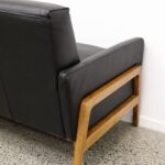 Sawyer Armchair - Black Leather Armchair - Image 5