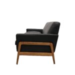 Sawyer 3 Seater Sofa Black Leather - Image 9