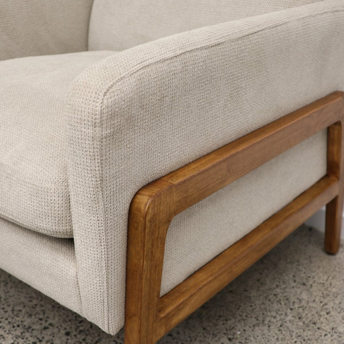 Sawyer 3 Seater Sofa Beige Fabric - Image 2
