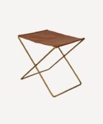 Palma Leather Stool - Brown - Image 2