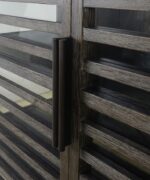 Slatted Bookcase -Oak And Glass Ebony - Image 3