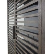 Slatted Bookcase -Oak And Glass Ebony - Image 4