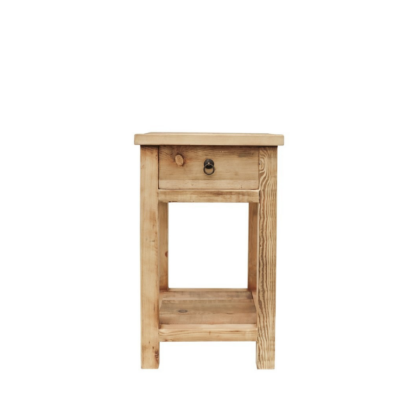 Parq Bedside Table 1 Drawer - Natural