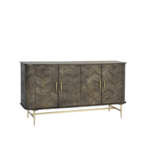 Mida Chevron Sideboard Aged Black