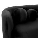 Seattle 3 Seat Sofa Black Velvet - Image 4