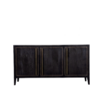 Petra Sideboard- Black and Brass - Image 3