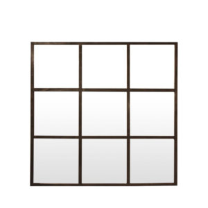 Square Iron Grid Mirror