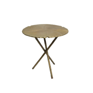 Brass Leaf Side Table