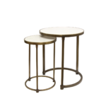 Round Gold Nesting Tables (2PC)