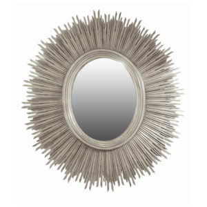 Oval Sun Mirror Silver Leaf