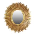OVAL SUN MIRROR GOLD LEAF