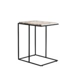 Dion Marble Side Table - Beige - Image 2