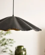 Crimped Pendant Black and Gold Large - Image 3