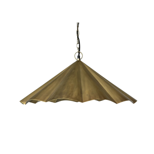 Scalloped Pendant Gold Large