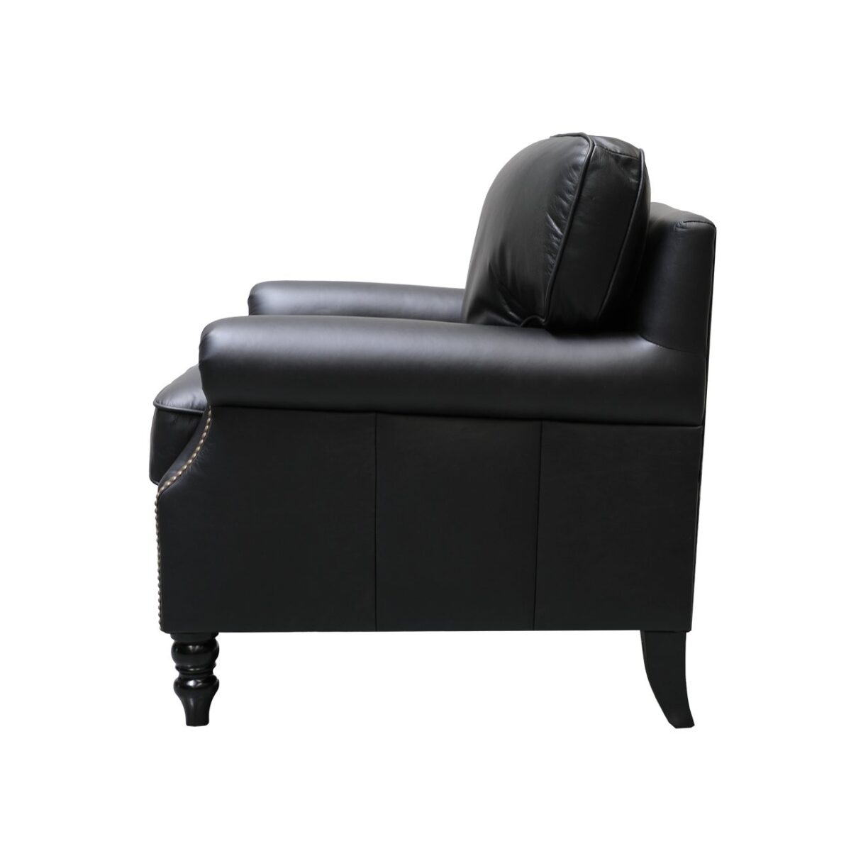 Brunton Armchair - Onyx Leather - Image 10