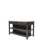 Lars Aged Black Kitchen Island Large