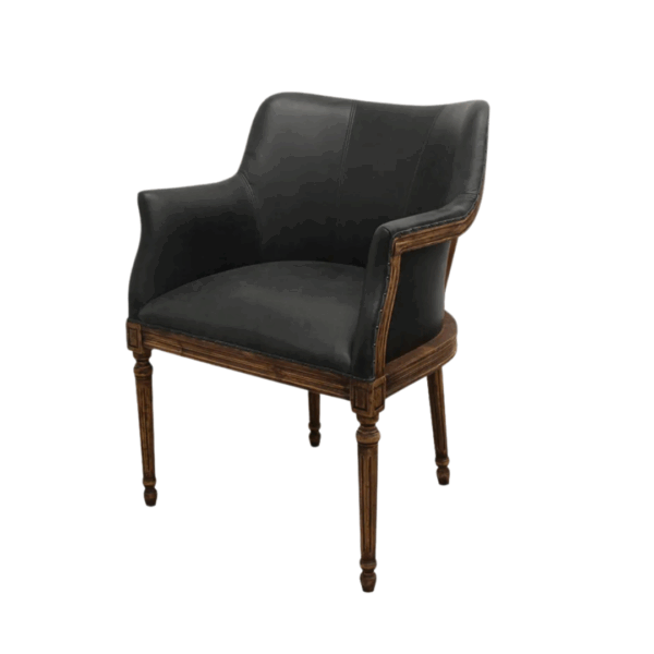 Boston Black Leather Chair