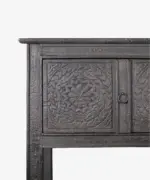 Theron Carved Wooden Console Black - Image 5