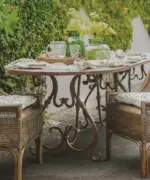 Plasire Iron Table Rustic Finish - Image 2