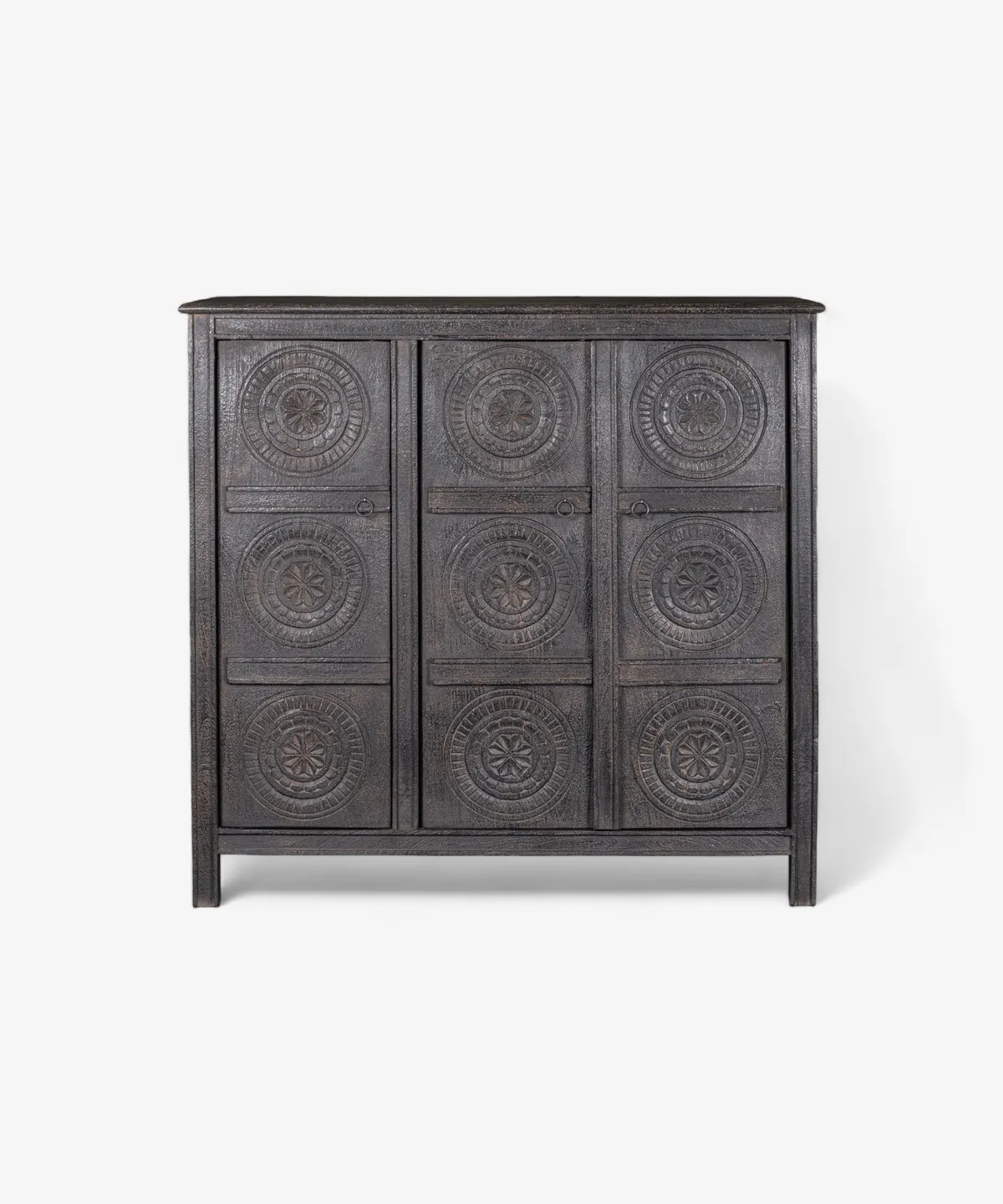 Theron Carved Cabinet Black - Image 1