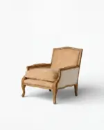 Harvey Leather Armchair - Brown - Image 3
